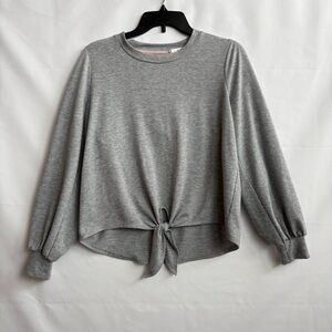 Skonhet Stylish Gray Tie-Front Sweatshirt. Size M. INV25/254